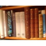 A quantity of books on exploration & travel including Nansen's Farthest North in two leather bound