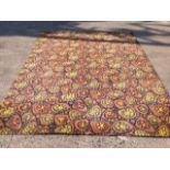 A large 60s floral carpet.