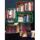 Five boxes of books - fiction, history, biographies, cookery, travel, classics, antiques, etc. (75)