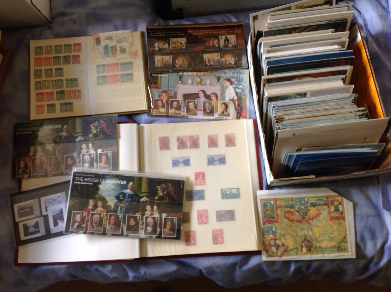A stamp collection contained in two albums - mainly European, first day covers, etc; and a