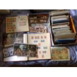 A stamp collection contained in two albums - mainly European, first day covers, etc; and a