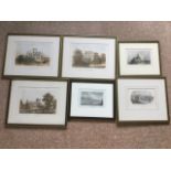 A collection of nineteenth century framed steel engravings - Newcastle, Bamborough, Menai Bridge,