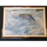 Spencer-Roberts, a numbered and signed print of a salmon, the limited edition with label to verso