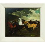 *Doris Clare Zinkeisen (1898 - 1991), oil on canvas - Wild Horses, signed, in painted frame,