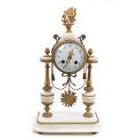 19th century mantel clock with French eight day movement, signed - S. H.