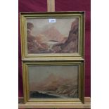 William Varley (1785 - 1858), pair of watercolours - extensive Welsh lake views,