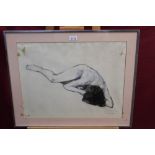 William Thomson (1926 - 1988), mixed media - female nude, signed and dated 1975, inscribed verso,