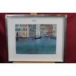 Patrick Hall (1906 - 1992), watercolour - Venice, Canale Grande, signed, in glazed frame,