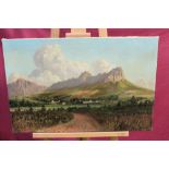 George Paul Canitz (1874 - 1959), oil on canvas - South African landscape, signed, unframed,