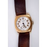 1930s gentlemen's gold wristwatch retailed by J. W.