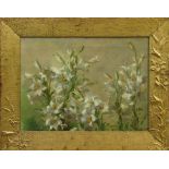 Late Victorian / early Edwardian English School oil on canvas - White Lilies,