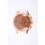 1950s Gentlemen's Eldor Chronograph rose gold (18ct) wristwatch with bronzed dial,