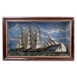 Large Victorian diorama of the schooner James Griffiths,