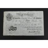 Banknote - Bank of England - Harvey, Leeds - white Five Pound Note. Prefix 136 / U dated 12 Nov.