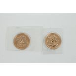 G.B. gold Sovereigns - Elizabeth II - 2004 and 2005.