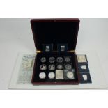 World - silver Crowns and other coins (17 coins in total)