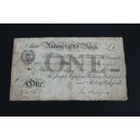 Provincial Banknote - Andover Old Bank - One Pound Note dated 5 Oct.