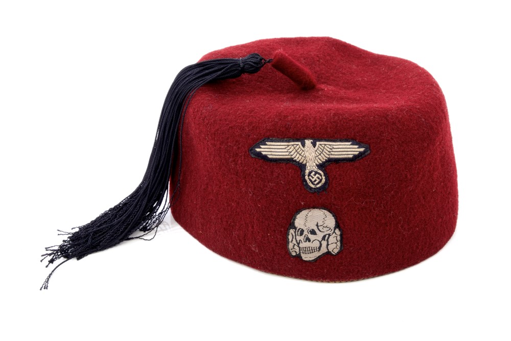 Rare original Nazi SS fez of the 13th Handschar Division,