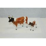 Beswick Ayrshire cow - Champion Ickham Bessie and calf (2) CONDITION REPORT Both