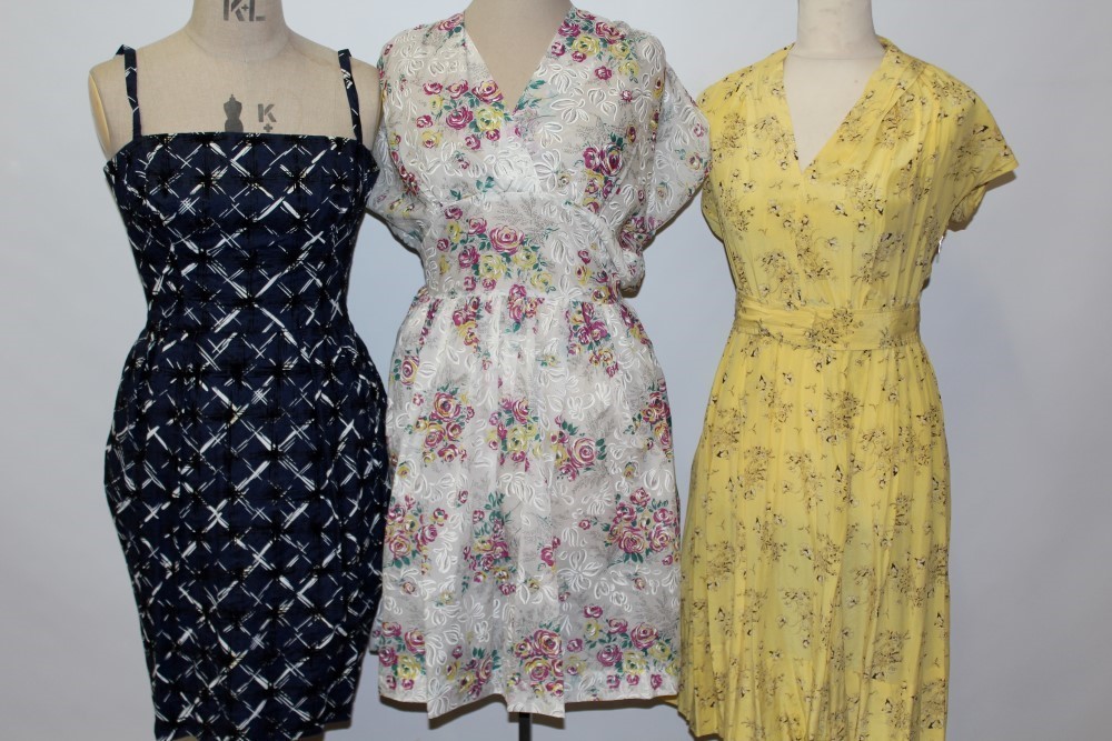 Ladies' vintage circa 1940s - 1960s evening gowns and day dresses,
