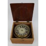 Hughes and Son gimbal compass in case
