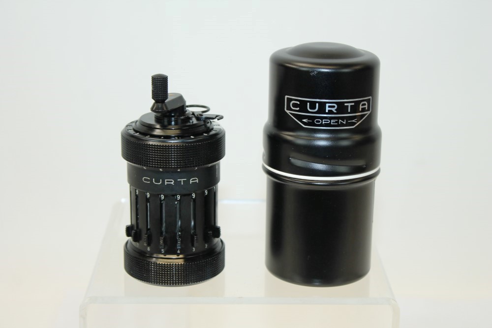 1960s Type 1 Curta calculator, serial no. 61407, by Contina A. G.