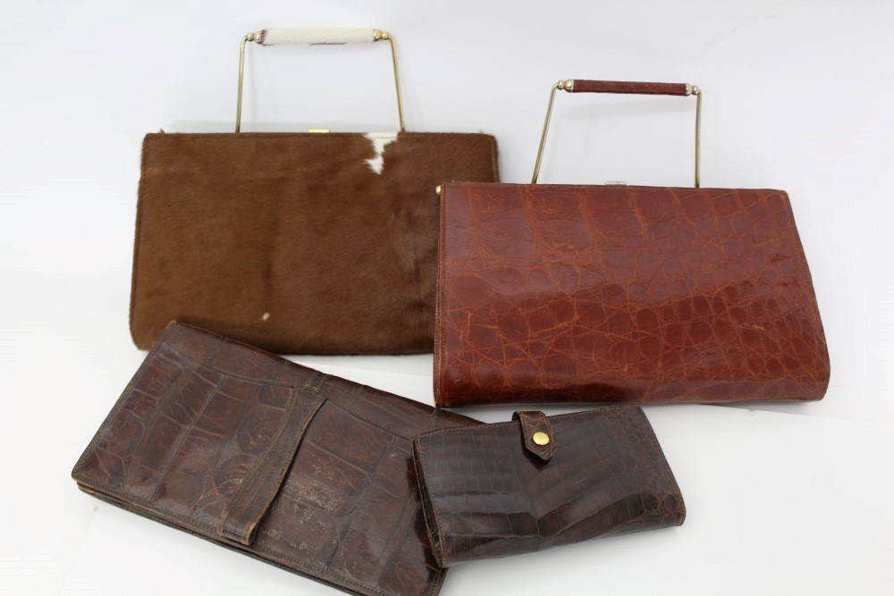 Vintage accessories - including pony skin handbag, two crocodile skin handbags, - Image 4 of 4