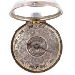 George II gentlemen's silver pocket watch, by R.