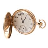 1920s gentlemen's gold full hunter pocket watch with Sapho seventeen jewel movement,