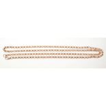 Rose gold (9ct) belcher link chain,