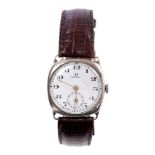 1920s / 1930s gentlemen's Omega wristwatch with mechanical movement numbered 6340587,