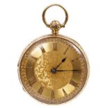 Victorian gold (18ct) pocket watch with key-wind fusee movement, by G. & W. E.