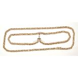 Gold (9ct) fancy link chain and matching fancy link double strand bracelet CONDITION