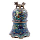 Unusual Chinese cloisonné enamel bell,