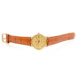 Gentlemen's Longines Quartz 'Presence' gold (9ct) wristwatch with circular dial,