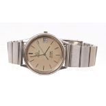 Gentlemen's Omega De Ville Quartz wristwatch with circular blushed dial,