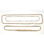 Gold (9ct) herringbone chain,