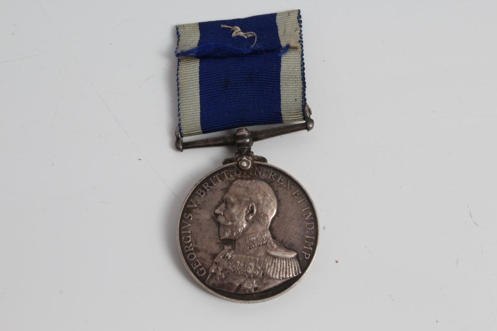 George V Royal Naval Long Service and Good Conduct medal (swivel bar type), - Image 2 of 2
