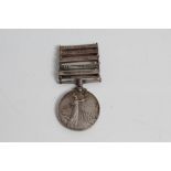 Queens South Africa medal with five clasps - Cape Colony, Orange Free State, Transvaal,