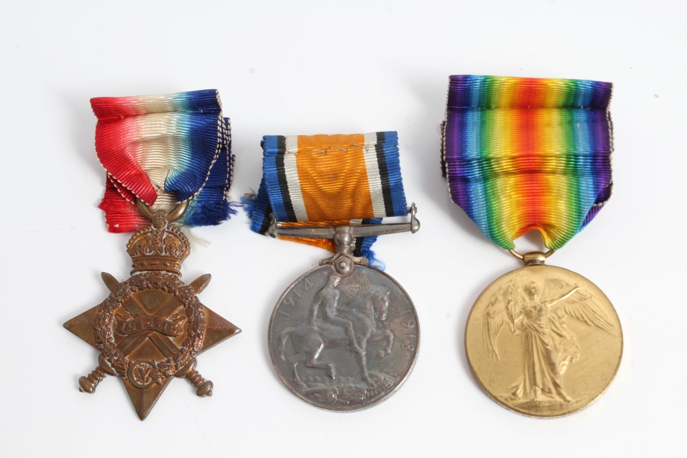 First World War trio - comprising 1914 - 1915 Star, War and Victory medals, named to 15309 PTE. W.