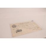 G.B. £5 white banknote - London 6 Oct 1945, Chief Cashier K. O. Peppiatt. Prefix K44 (N.B.