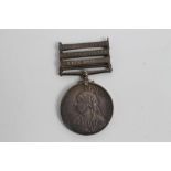 Queens South Africa medal with three clasps - Cape Colony, Tugela Heights and Relief of Ladysmtih,