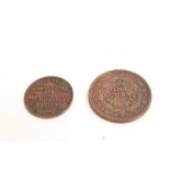 World - 19th century tokens - Australian, Frankfort Lager - Globe Brand. AVF and U.S.A.