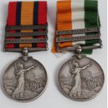 Boer War pair medals - comprising Queens South Africa medal with three clasps - Cape Colony,