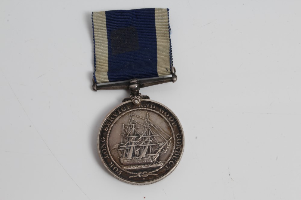 George V Royal Naval Long Service and Good Conduct medal (swivel bar type),