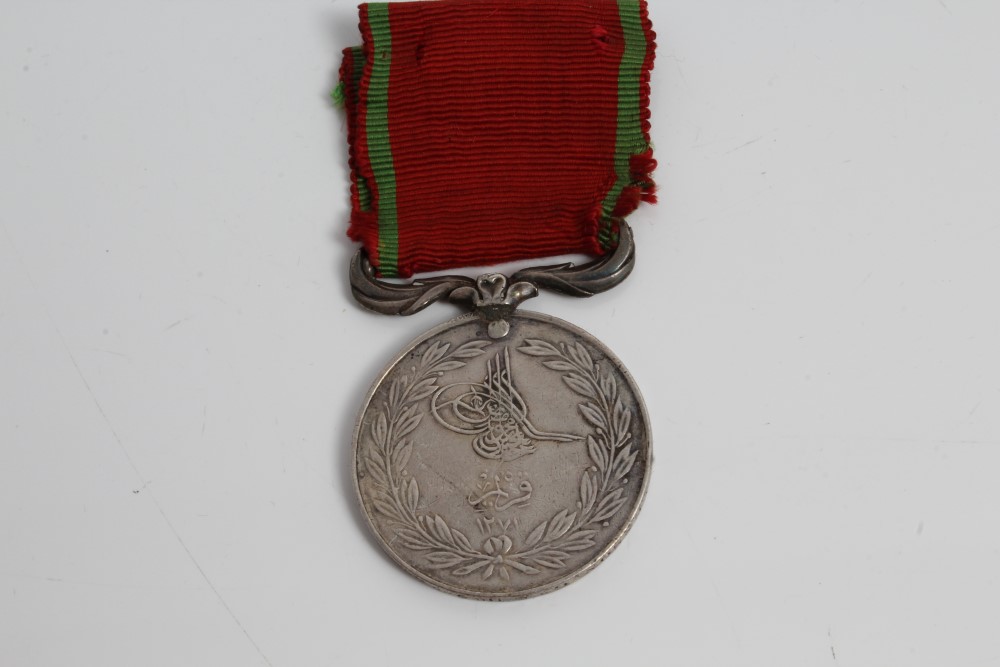 Turkish Crimea medal (Sardinia issue), named to S. Stevenson. GR & DR 2nd BT.N. RL.