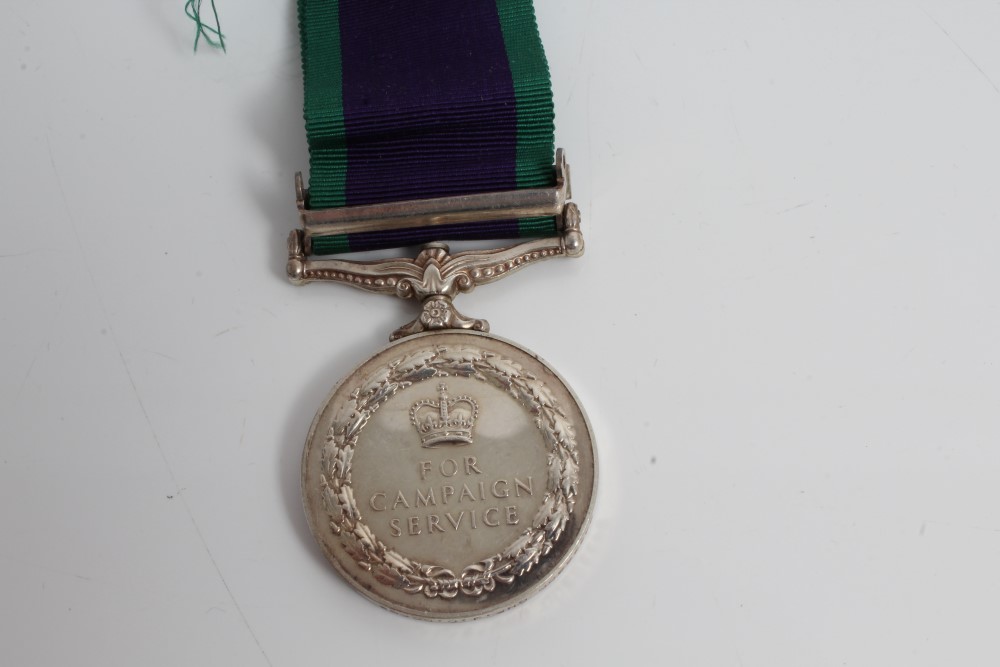 Elizabeth II General Service medal (1962 type), with Northern Ireland clasp, named to 24338200 GNR. - Image 2 of 2