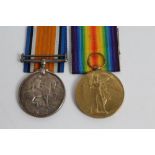First World War pair medals - comprising War and Victory, named to 243048 PTE. S. J. Manning.
