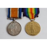 First World War pair medals - comprising War and Victory, named to 1937 PTE. J. E. Lines. Essex.