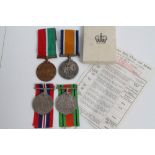 First World War pair - comprising Mercantile Marine and War medals, named to Thomas M.